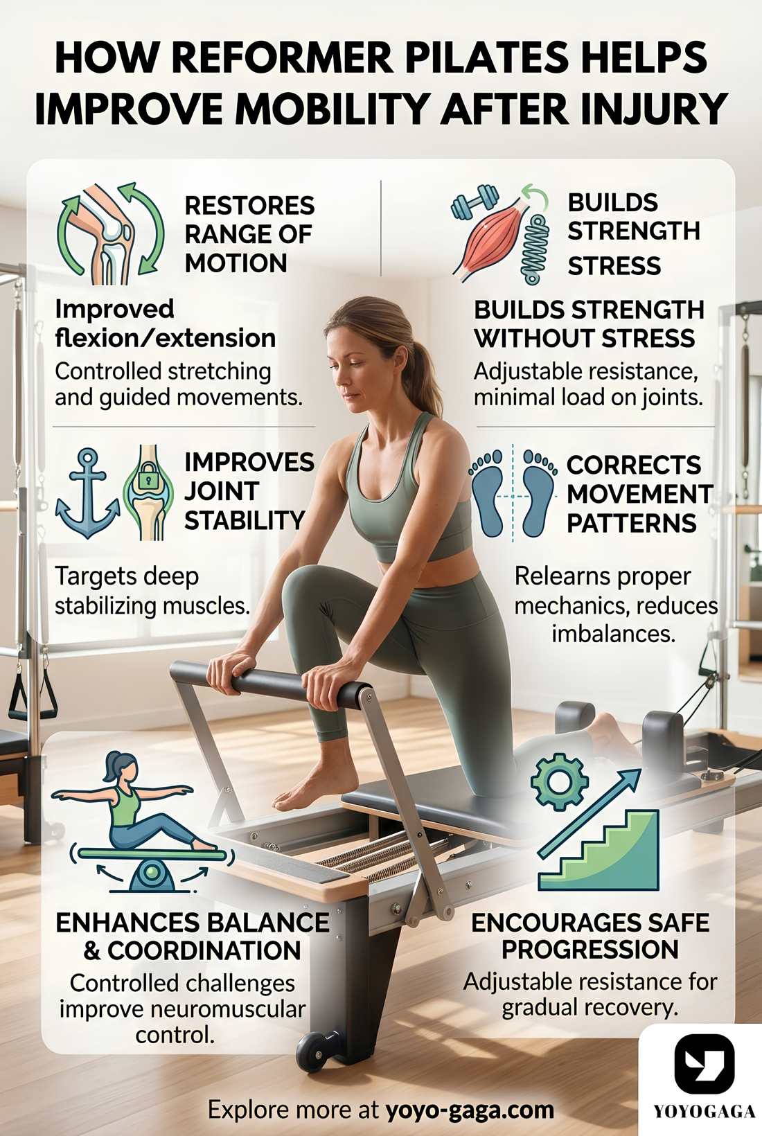 How Reformer Pilates Helps Improve Mobility After Injury