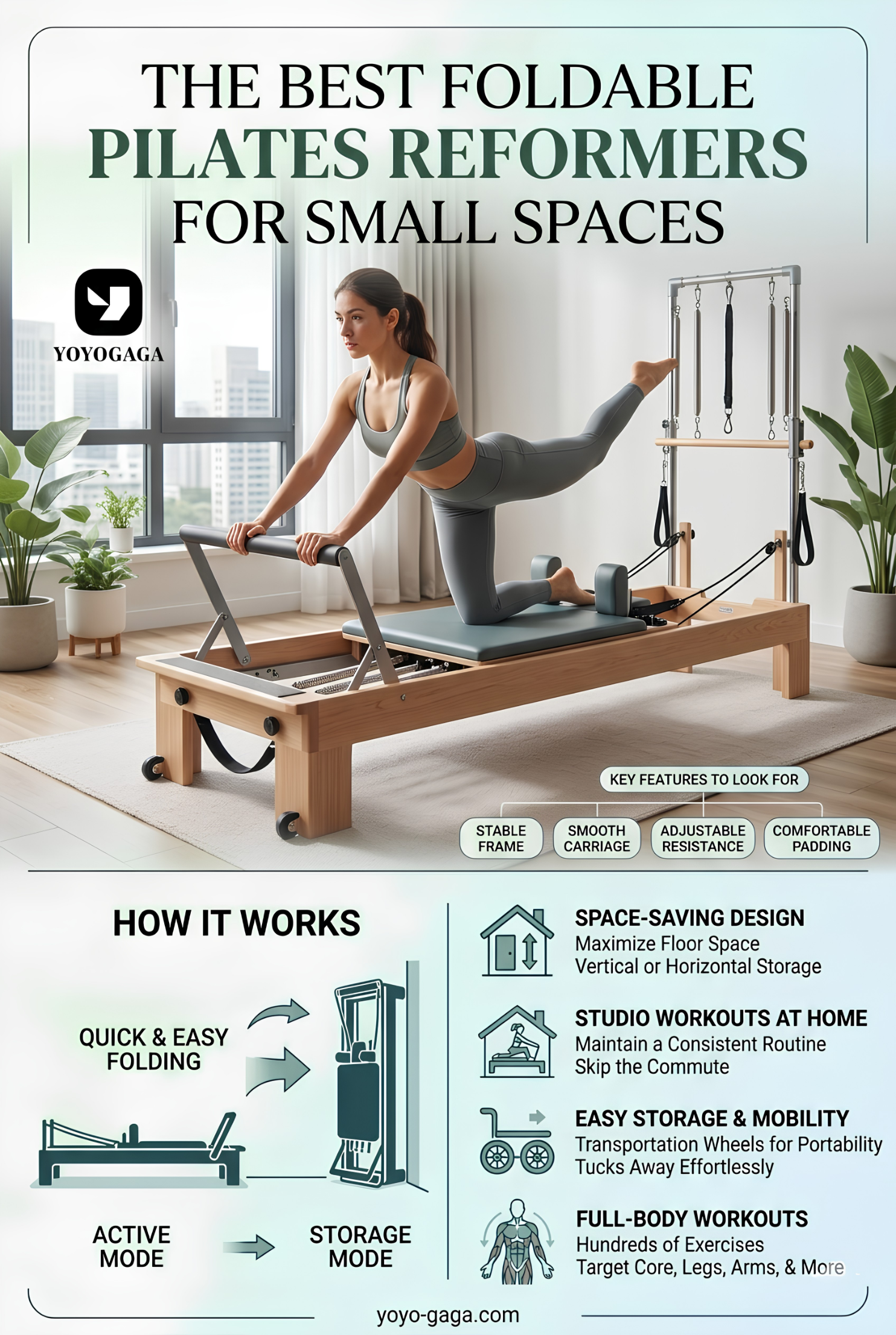 The Best Foldable Pilates Reformers for Small Spaces