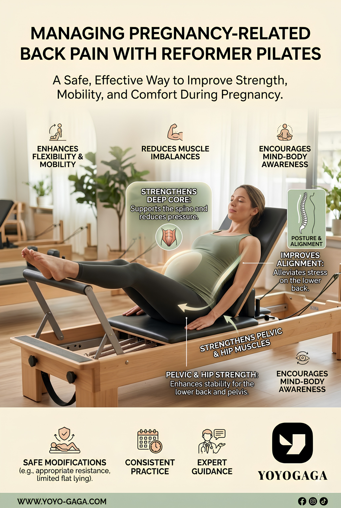 Managing Pregnancy-Related Back Pain with Reformer Pilates