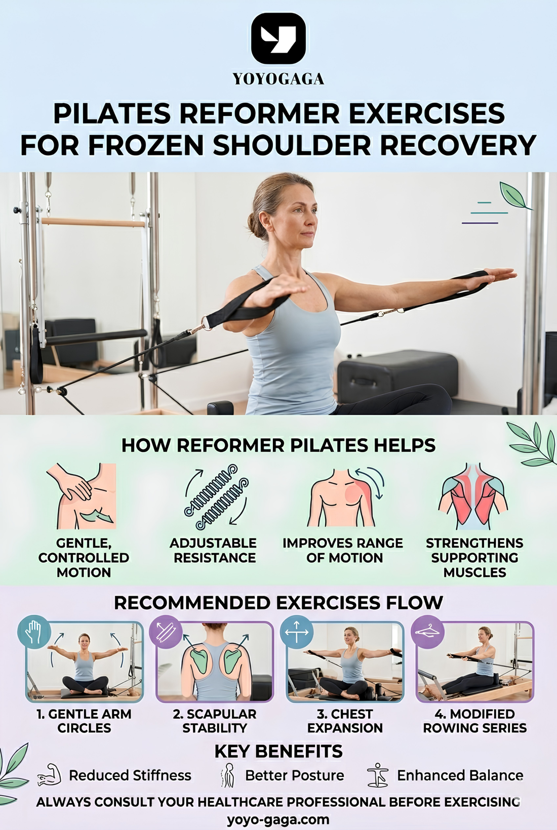 Pilates Reformer Exercises for Frozen Shoulder Recovery