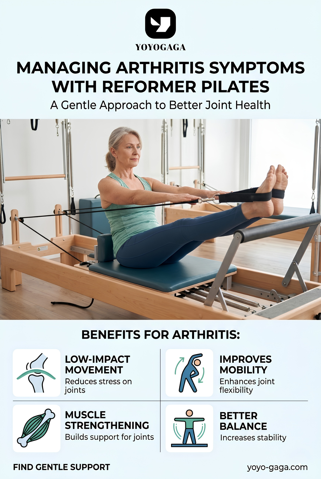 Managing Arthritis Symptoms with Reformer Pilates