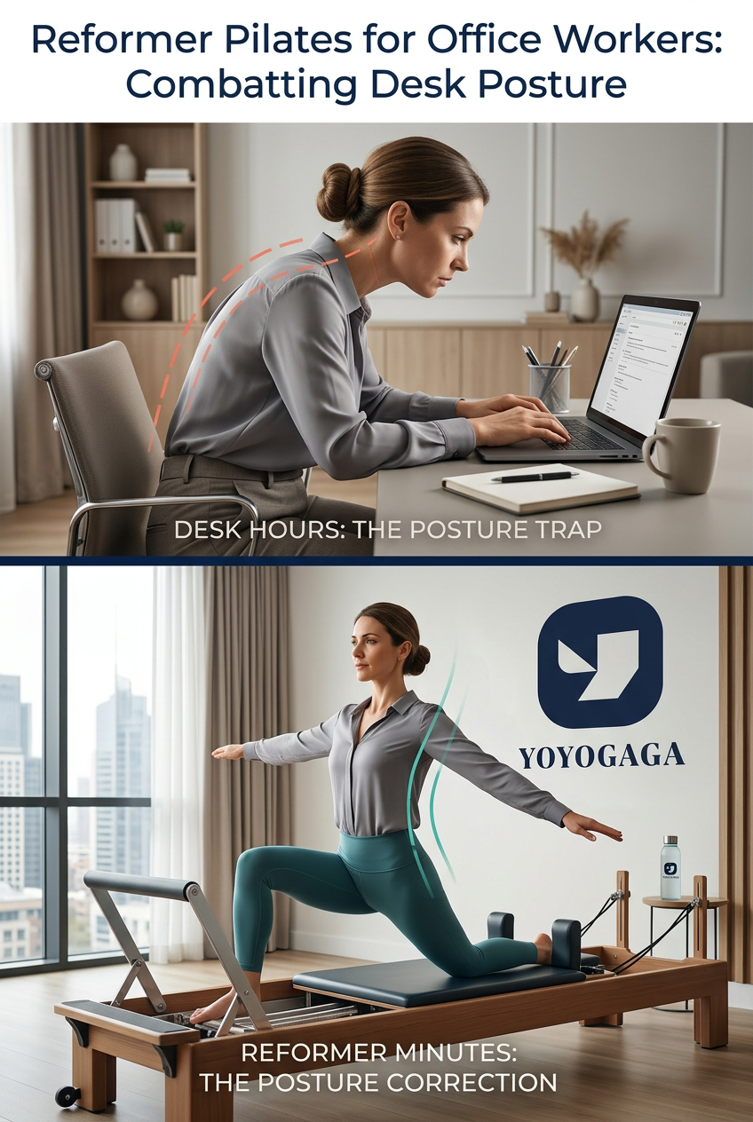 Reformer Pilates for Office Workers: Combatting Desk Posture