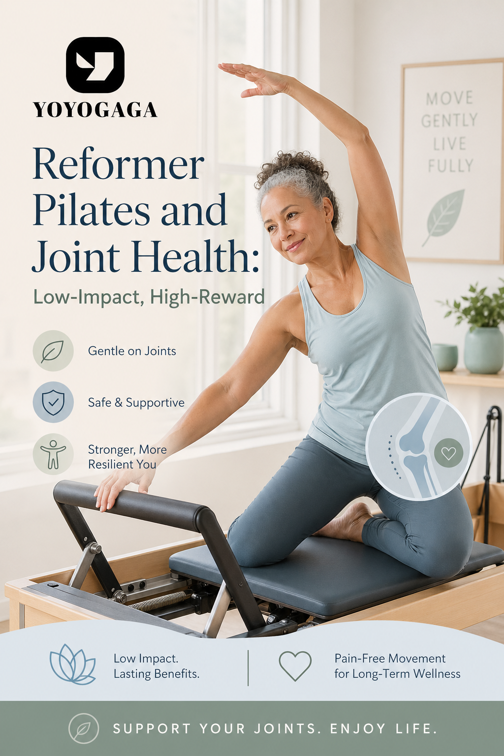 Reformer Pilates and Joint Health: Low-Impact, High-Reward