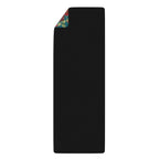 Floral Rose Rubber Yoga Mat | Non-Slip Garden-Inspired Exercise Mat | Transformative Teal