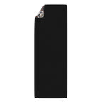 Floral Hummingbird Rubber Yoga Mat | Non-Slip Yoga Mat with Gold Accent | Dark Cherry (Oxblood)