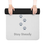Paw Print Rubber Yoga Mat — "Stay Steady" Non-Slip Pet Lover’s Exercise Mat