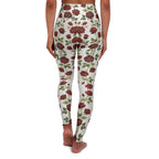 High-Waist Floral Yoga Leggings | Vintage Rose AOP | Cloud Dancer