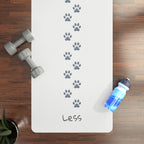 Paw Print "Less" Rubber Yoga Mat — Pet Lover Non-Slip Exercise Mat