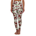 High-Waist Floral Yoga Leggings | Vintage Rose AOP | Cloud Dancer