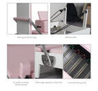 White Painted Oak Pink Pilates Equipment