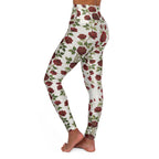 High-Waist Floral Yoga Leggings | Vintage Rose AOP | Cloud Dancer