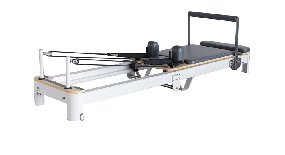 Foldable Aluminum White Reformer High Quality Space Saving Pilates Reformer