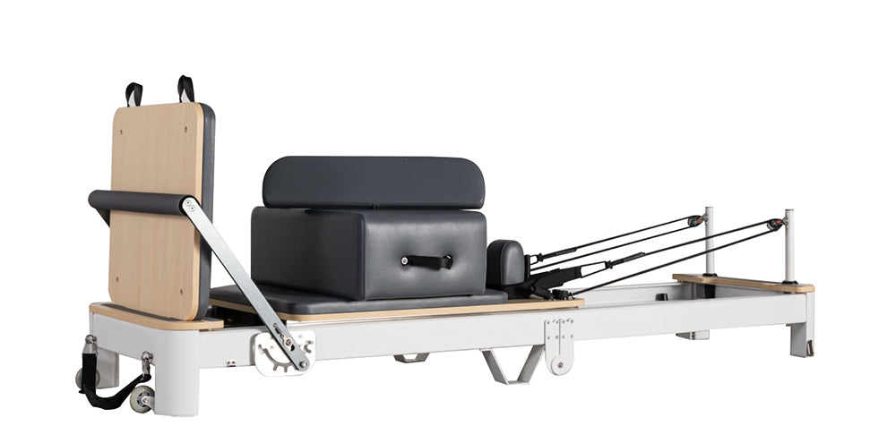 Foldable Aluminum White Reformer High Quality Space Saving Pilates Reformer