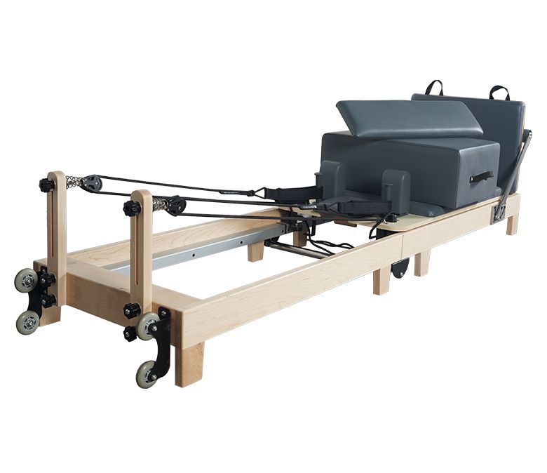 Foldable Pilates Exercise Machine with Wooden Legs