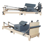 Foldable Pilates Exercise Machine with Wooden Legs