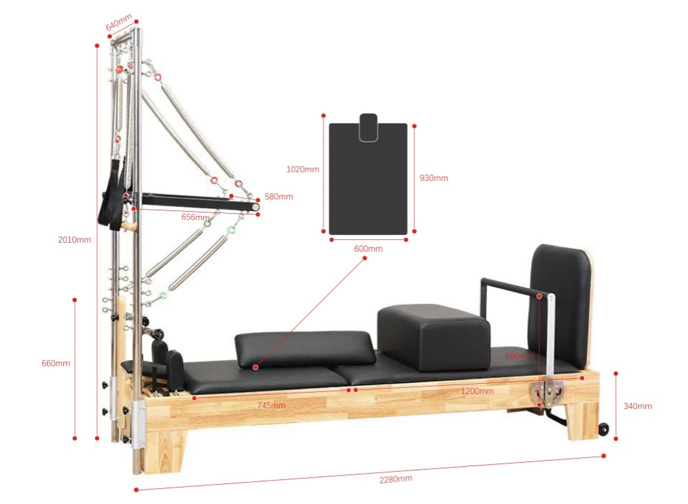 Classic Wood Pilates Reformer with Tower
