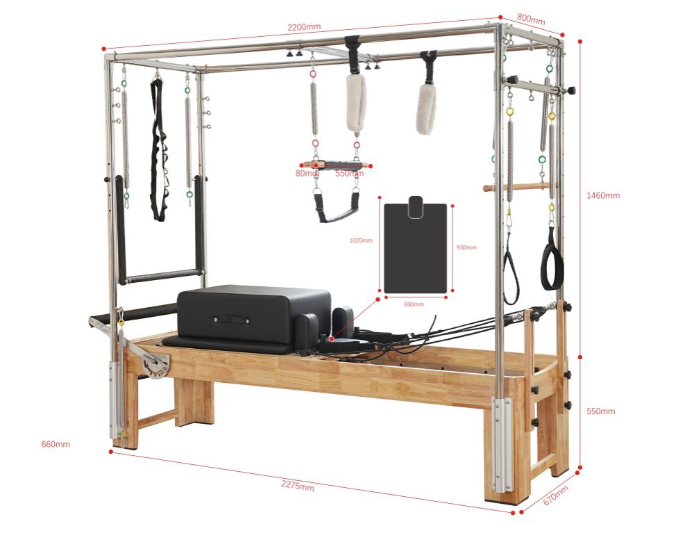 Wood Pilates Cadillac Reformer