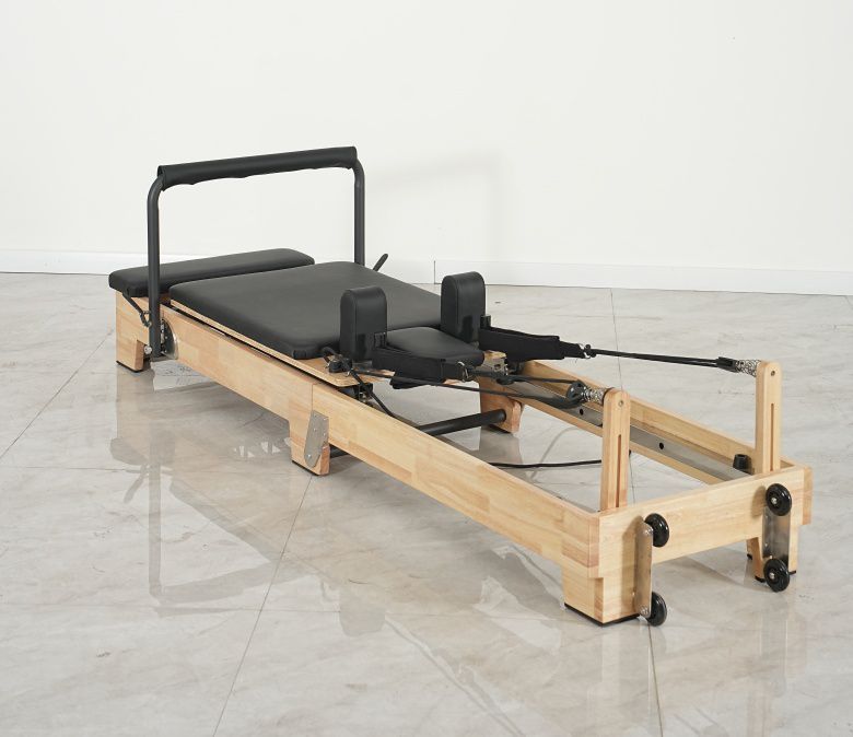 Wood Collapsible Pilates Reformer at Home