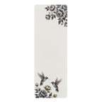 Floral Hummingbird Rubber Yoga Mat | Non-Slip Yoga Mat with Gold Accent | Cloud Dancer
