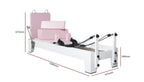 White Painted Oak Pink Pilates Equipment