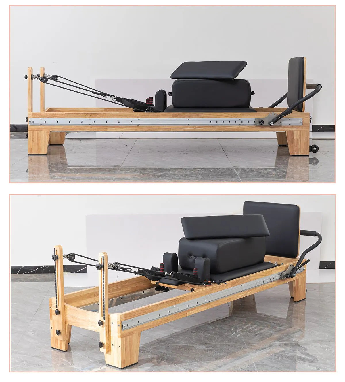 Wood Full Track Pilates Reformer